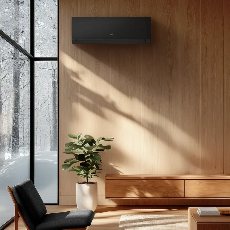 Heat Pump Nordkap Black Environment Front Winter Sqr